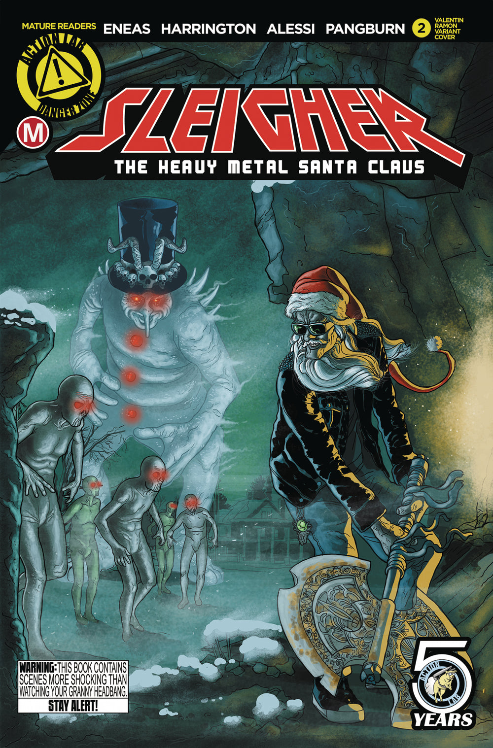 SLEIGHER HEAVY METAL SANTA CLAUS #2 (OF 4) CVR B RAMON (MR)