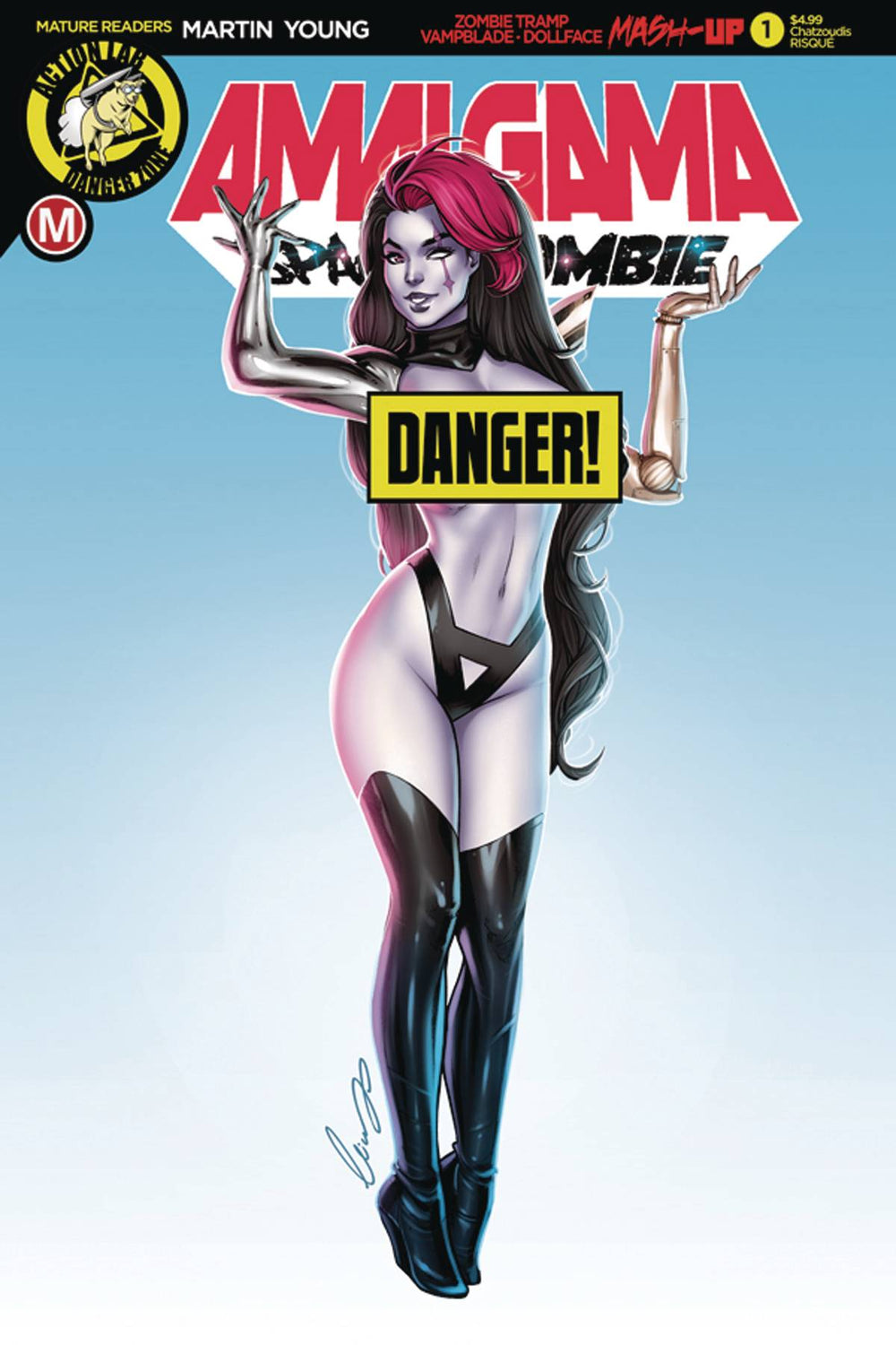 AMALGAMA SPACE ZOMBIE #1 CVR H CHATZOUDIS RISQUE (MR)