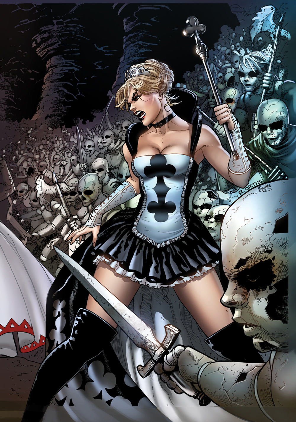 GFT WONDERLAND CLASH OF QUEENS #4 (OF 5) D CVR ORTIZ (AOFD)