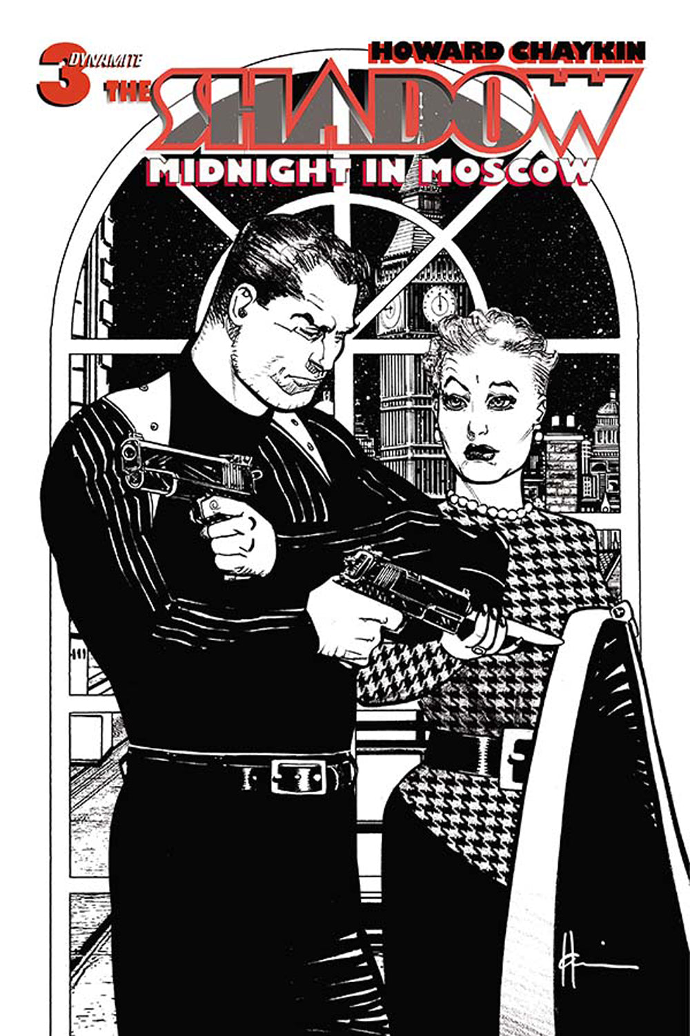 SHADOW MIDNIGHT MOSCOW #3 (OF 6) RARE CHAYKIN B&W INCV (NET)
