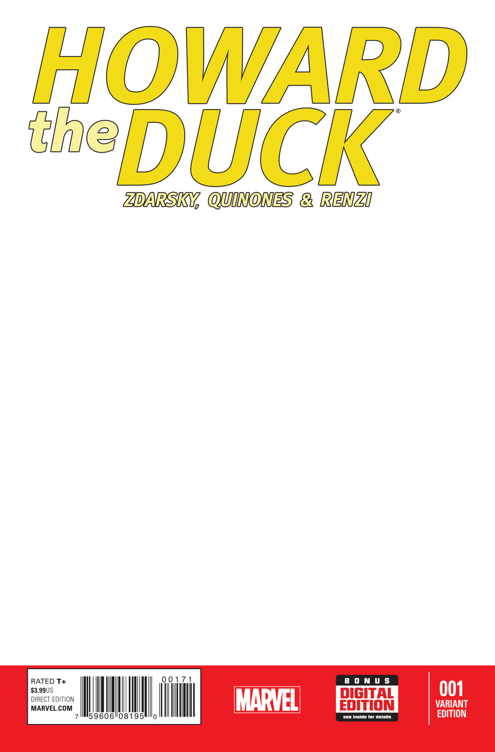 HOWARD THE DUCK #1 BLANK VAR