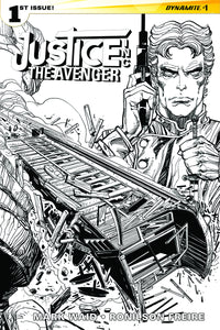 JUSTICE INC AVENGER #1 35 COPY SIMONSON B&W INCV (NET)