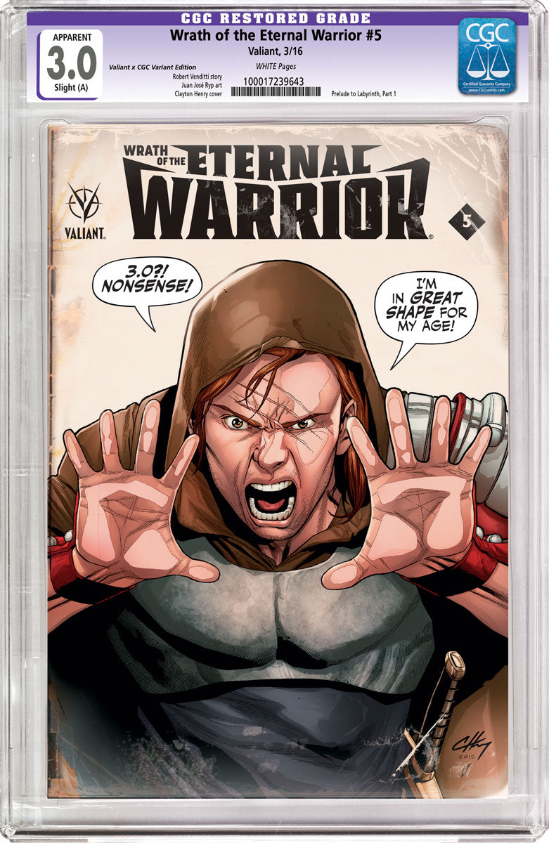 WRATH OF THE ETERNAL WARRIOR #5 CVR C CGC REPLICA HENRY (NEW