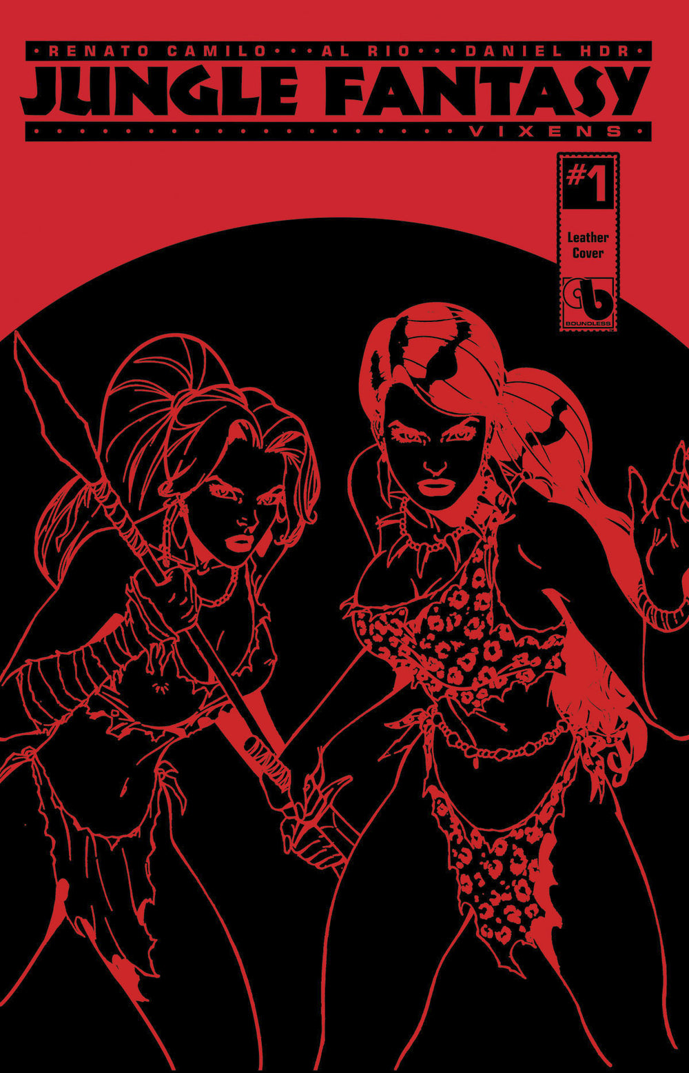 JUNGLE FANTASY VIXENS #1 (OF 2) BLACK LEATHER CVR (MR)