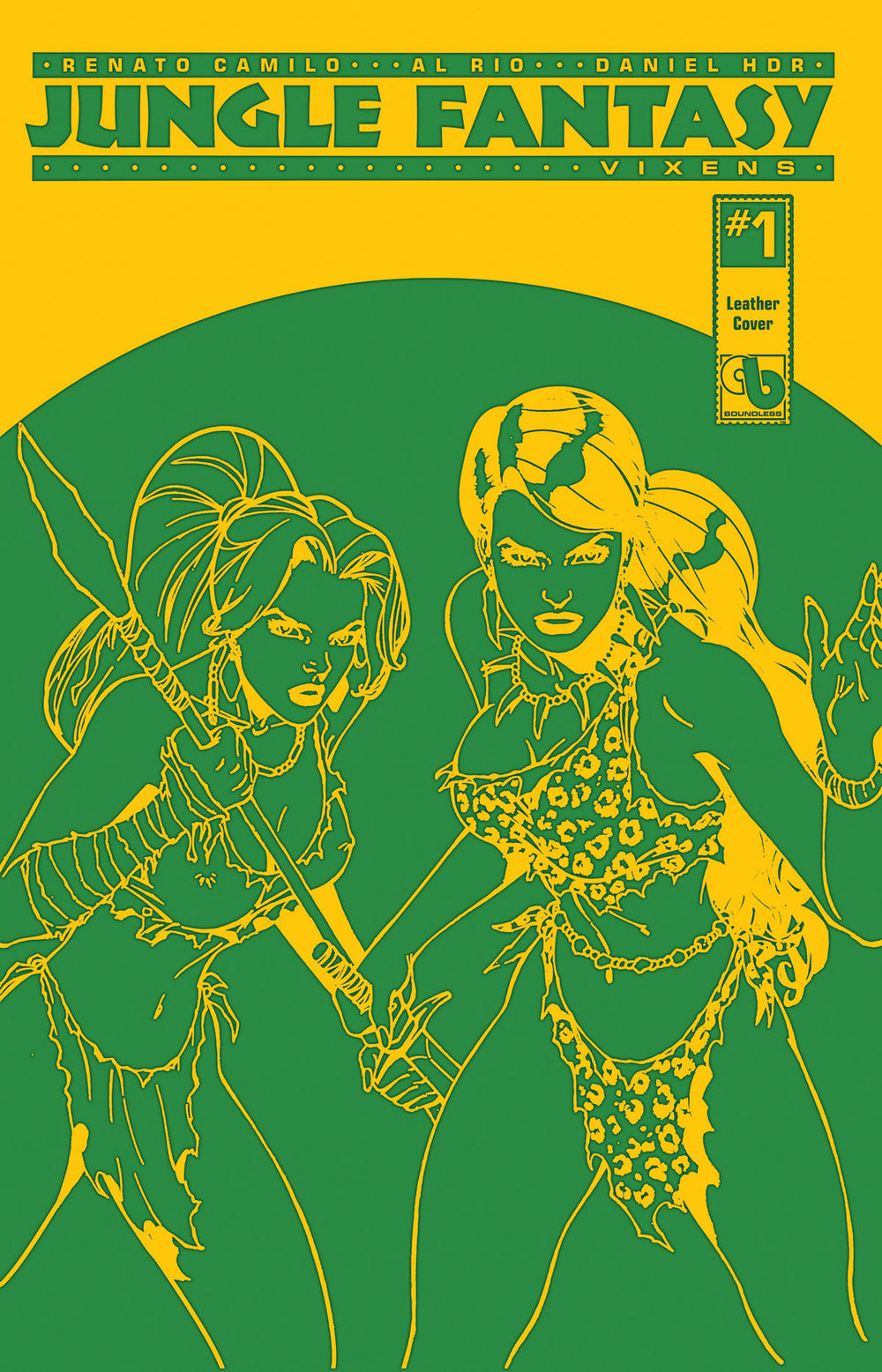 JUNGLE FANTASY VIXENS #1 (OF 2) JUNGLE GREEN LEATHER CVR (MR
