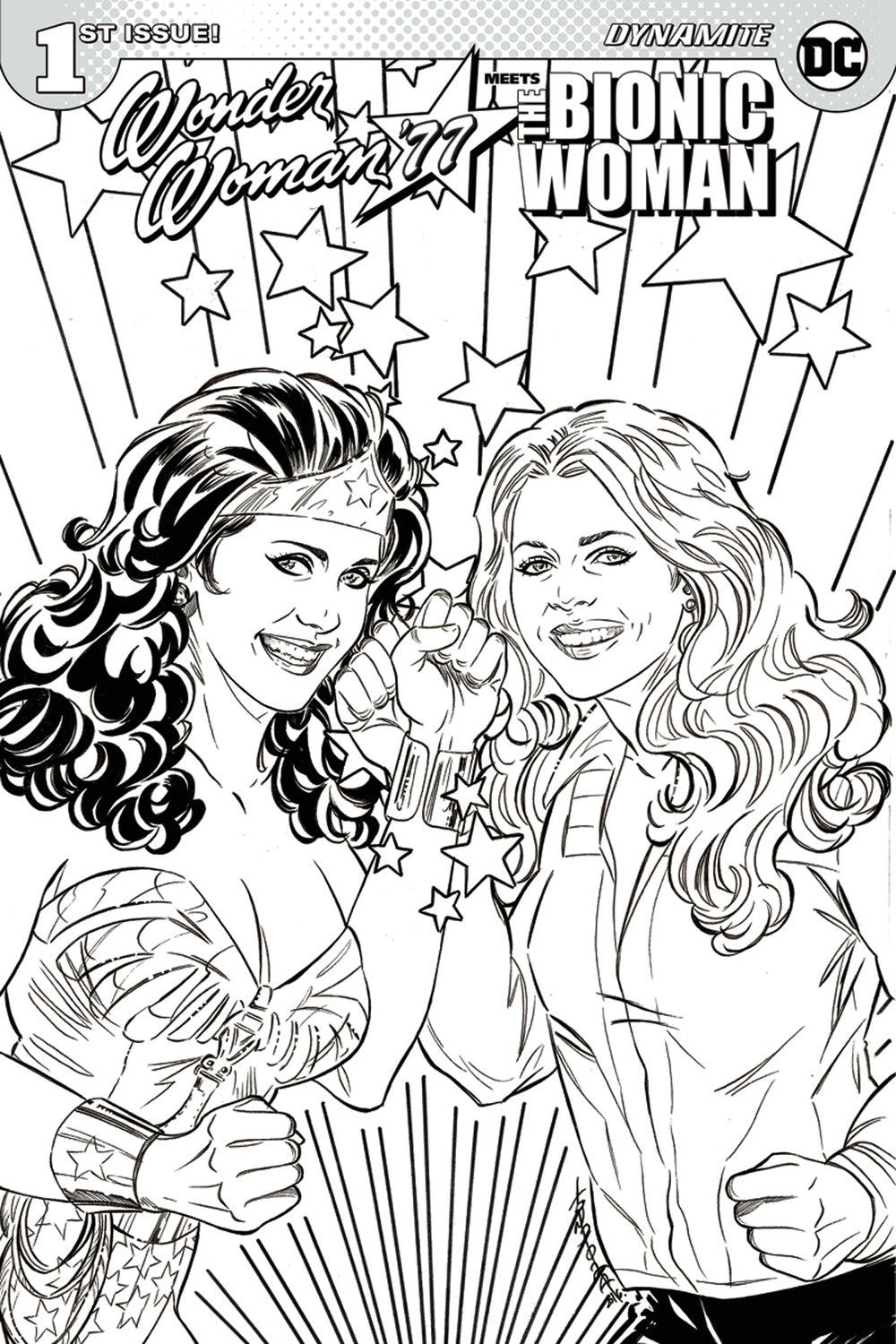 WONDER WOMAN 77 BIONIC WOMAN #1 (OF 6) CVR D COLORING BOOK