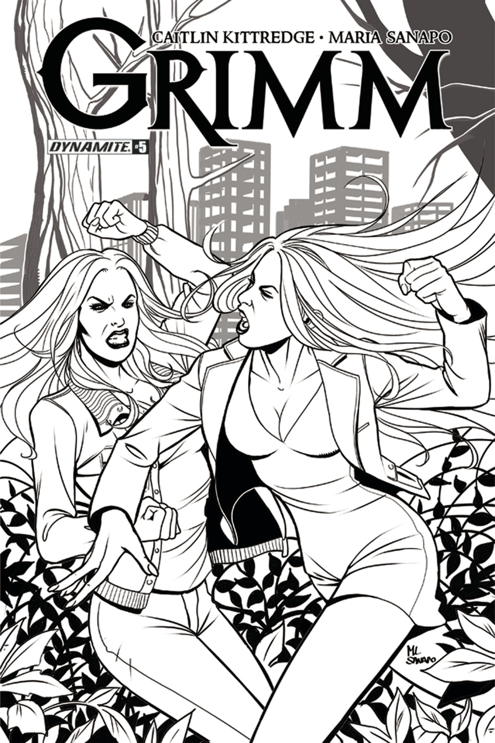 GRIMM V2 #5 (OF 5) CVR C 10 COPY SANAPO B&W INCV (NET)