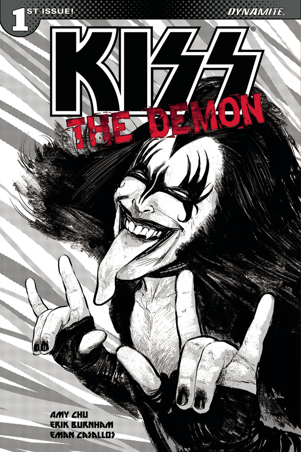 KISS DEMON #1 (OF 4) CVR E 10 COPY STRAHM B&W INCV (NET)