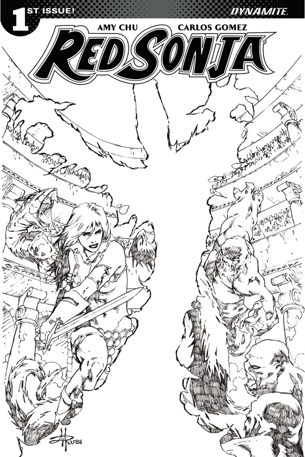 RED SONJA #1 CVR I 30 COPY RUBI B&W INCV (NET)