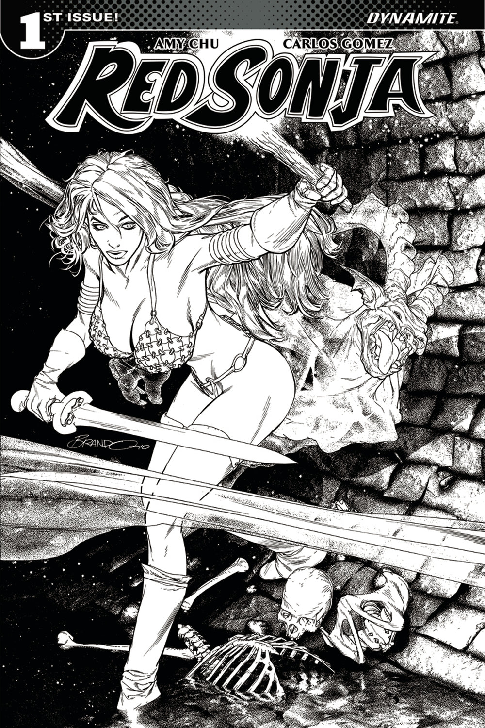 RED SONJA #1 CVR J 40 COPY PETERSON B&W INCV (NET)