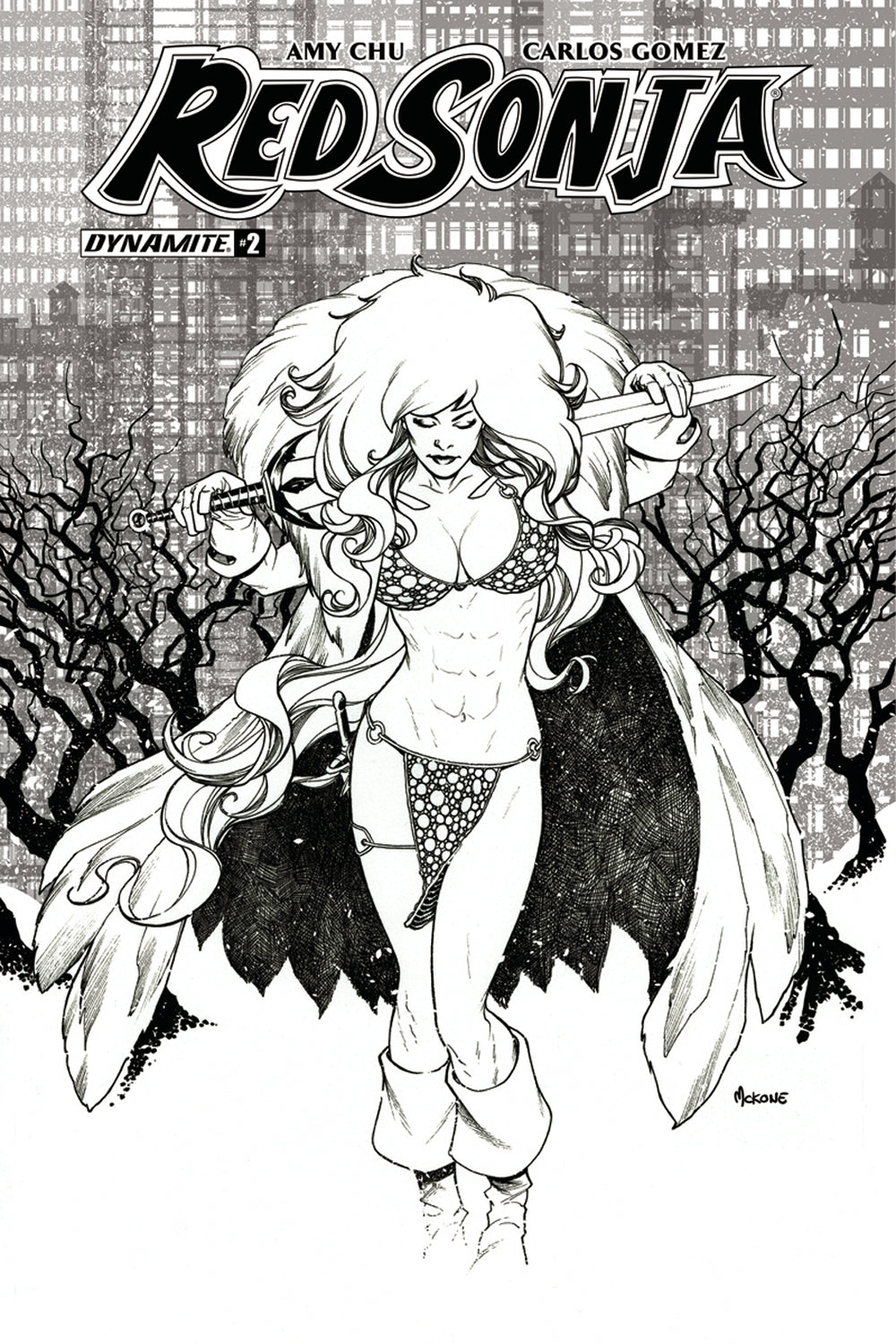 RED SONJA #2 CVR F 20 COPY MCKONE B&W INCV (NET)