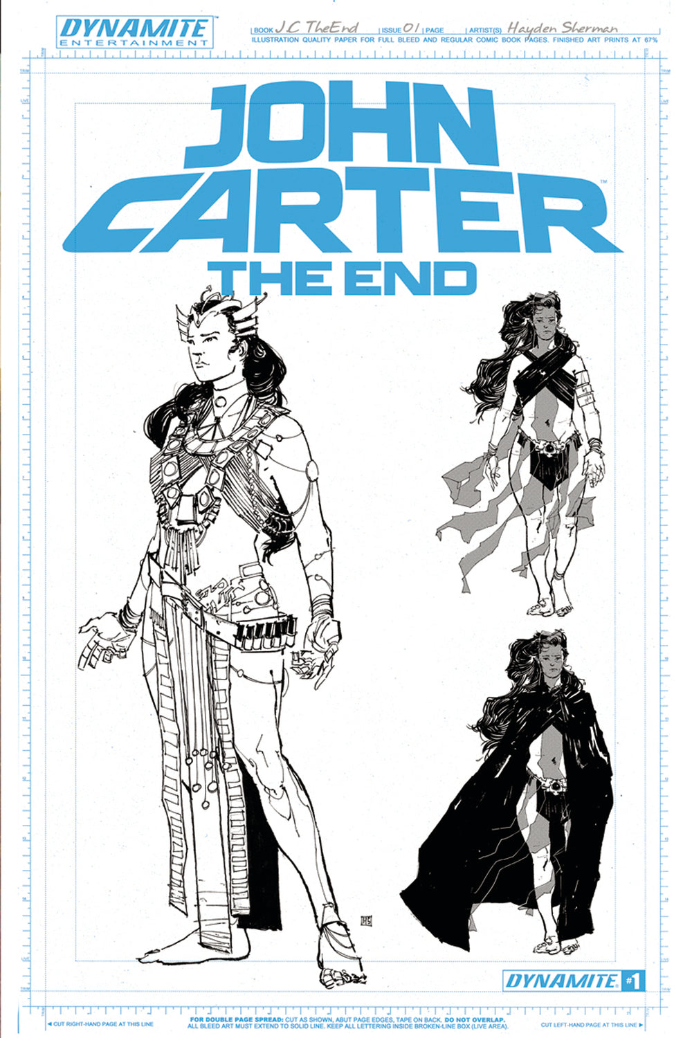 JOHN CARTER THE END #1 CVR F 10 COPY SHERMAN ART BOARD INCV