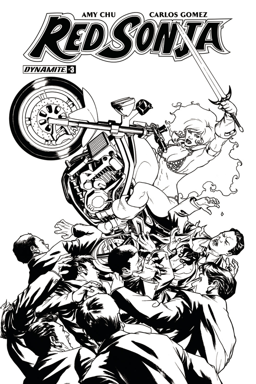 RED SONJA #3 CVR G 20 COPY MCKONE B&W INCV (NET)