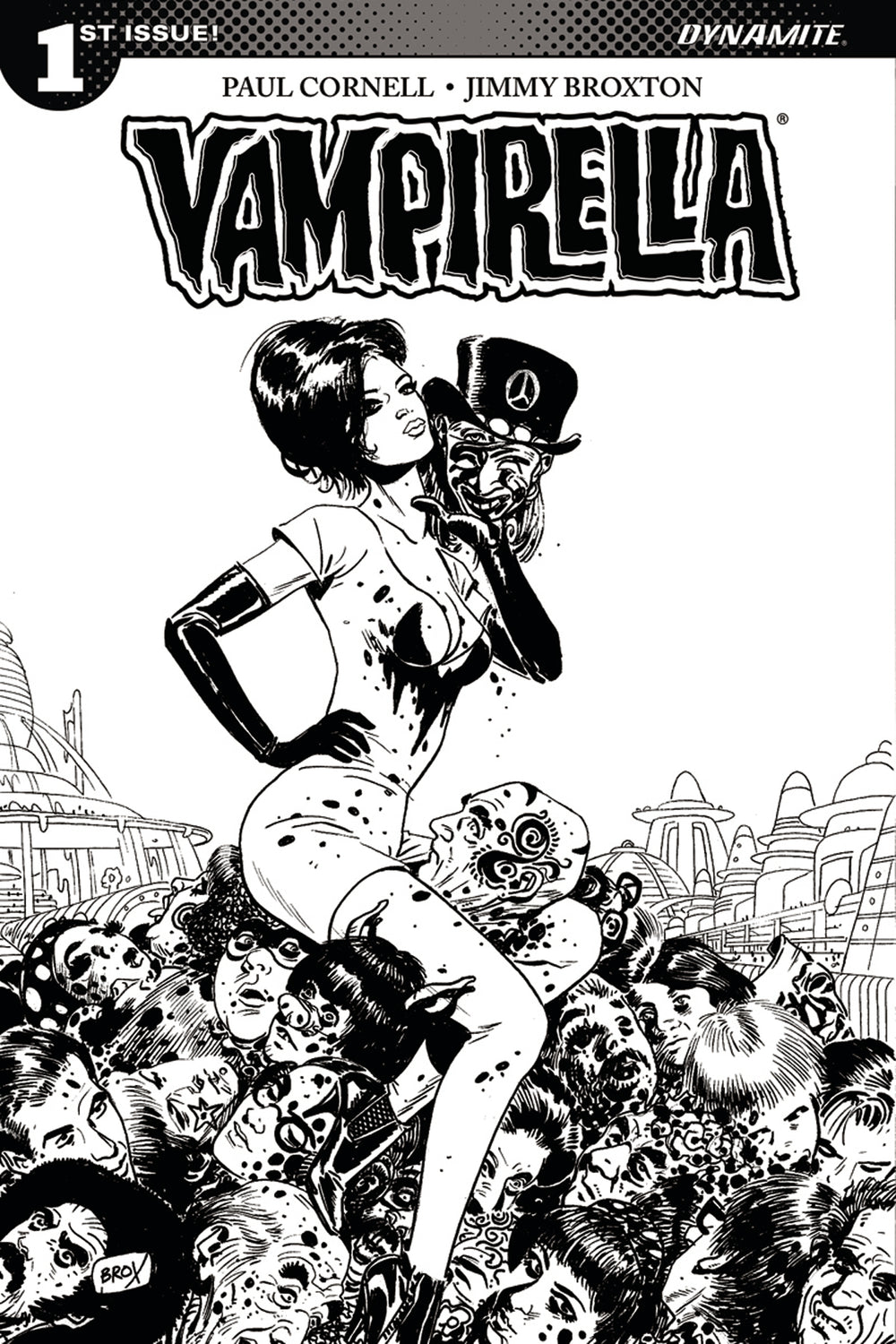VAMPIRELLA #1 CVR F 10 COPY BROXTON B&W INCV