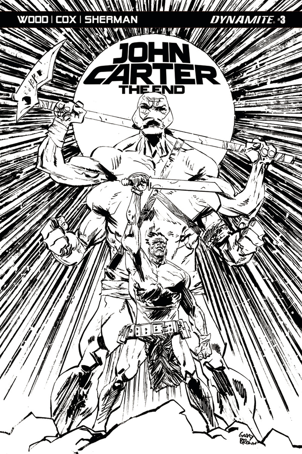 JOHN CARTER THE END #3 CVR C 10 COPY BROWN B&W INCV (NET)