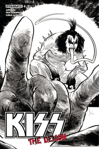 KISS DEMON #4 (OF 4) CVR E 10 COPY STRAHM B&W INCV (NET)