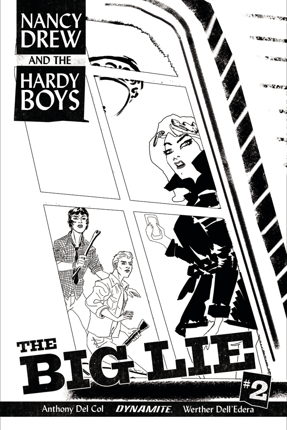NANCY DREW HARDY BOYS #2 CVR C 10 COPY BULLOCK B&W INCV