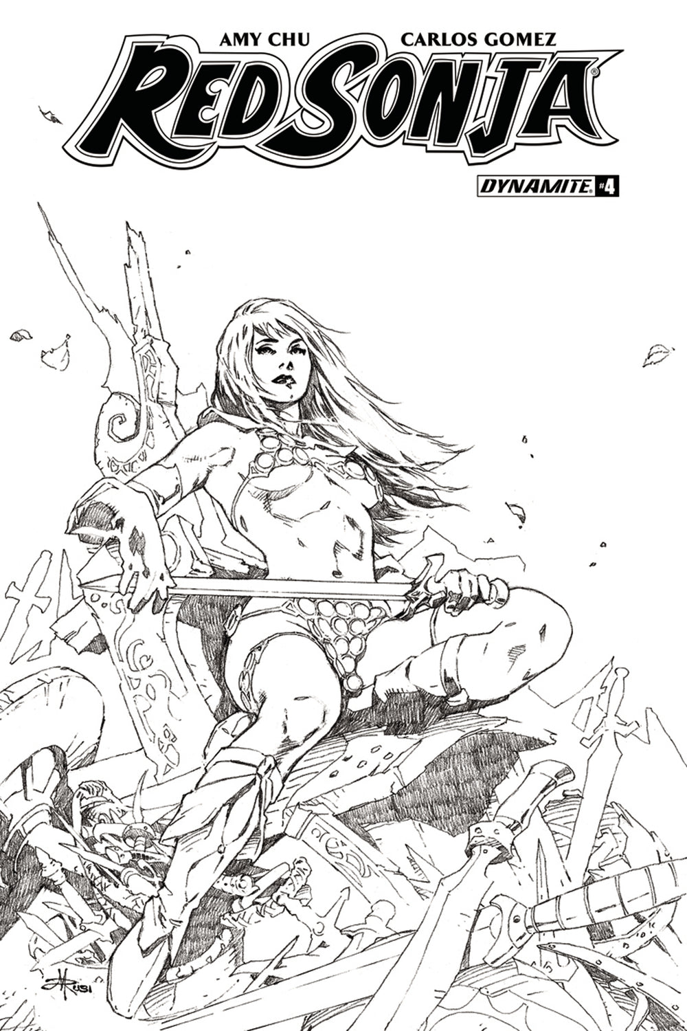 RED SONJA #4 CVR H 30 COPY RUBI B&W INCV (NET)