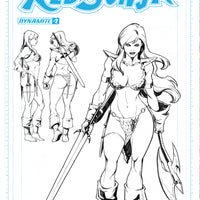 RED SONJA #2 UNIQUE ARTBOARD FOC INCV (NET)