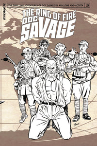 DOC SAVAGE RING OF FIRE #3 (OF 4) CVR C 10 COPY B&W INCV (NE