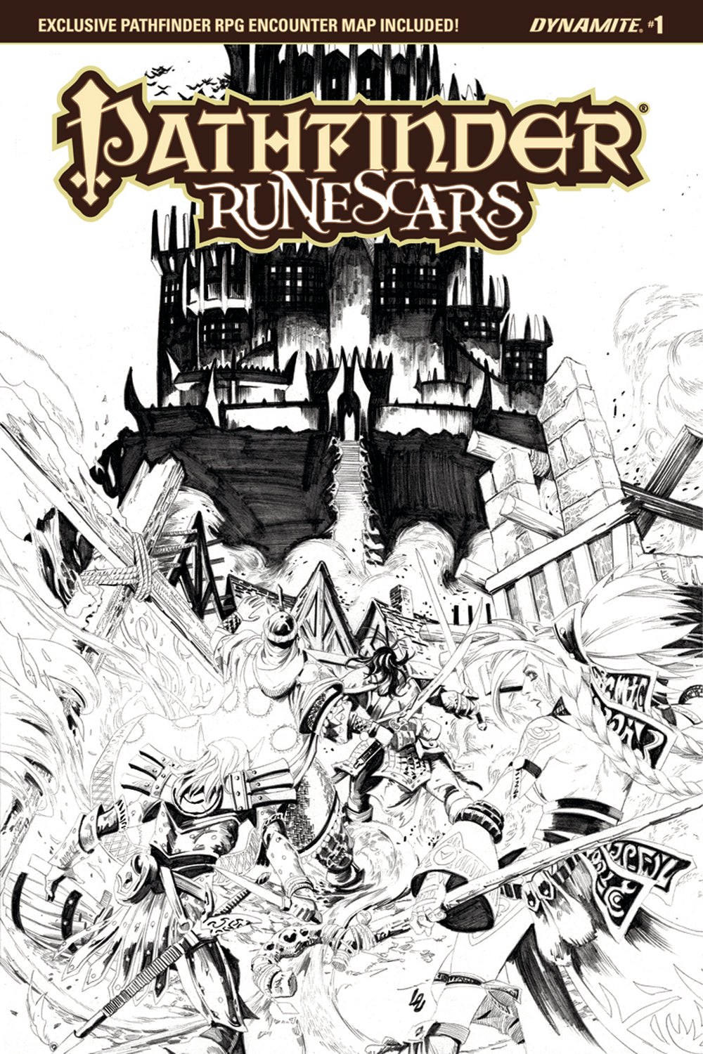 PATHFINDER RUNESCARS #1 CVR D 10 COPY LAU B&W INCV (NET)