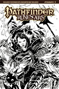 PATHFINDER RUNESCARS #1 CVR E 15 COPY BORGES B&W INCV (NET)