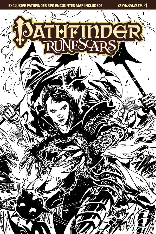 PATHFINDER RUNESCARS #2 CVR E 20 COPY BORGES B&W INCV (NET)