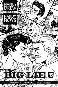NANCY DREW HARDY BOYS #5 CVR C 10 COPY CHARRETIER B&W INCV