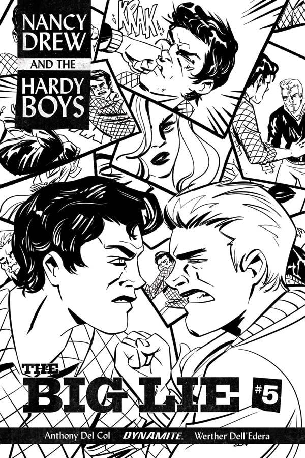 NANCY DREW HARDY BOYS #5 CVR C 10 COPY CHARRETIER B&W INCV