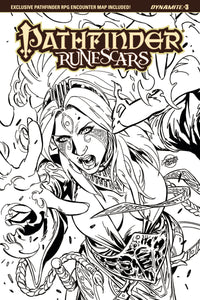 PATHFINDER RUNESCARS #3 CVR E 20 COPY BORGES B&W INCV (NET)