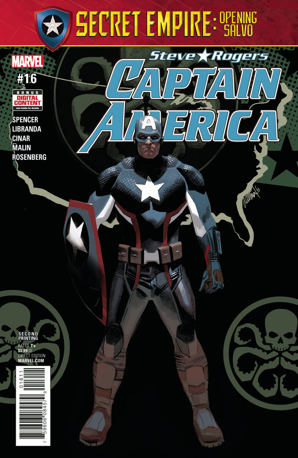 CAPTAIN AMERICA STEVE ROGERS #16 2ND PTG ACUNA VAR