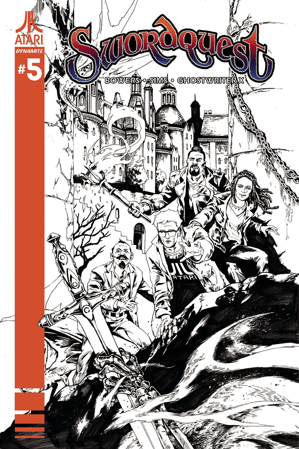 SWORDQUEST #5 (OF 5) CVR D 10 COPY LAU B&W INCV (NET)