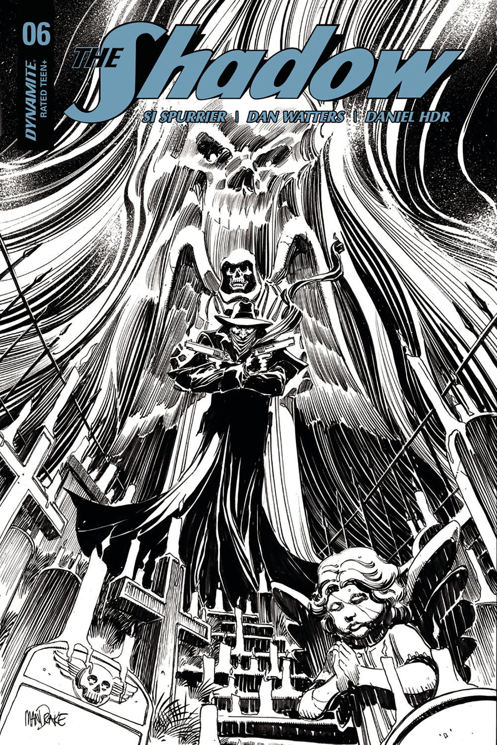 SHADOW #6 CVR F 30 COPY MANDRAKE B&W INCV (NET)