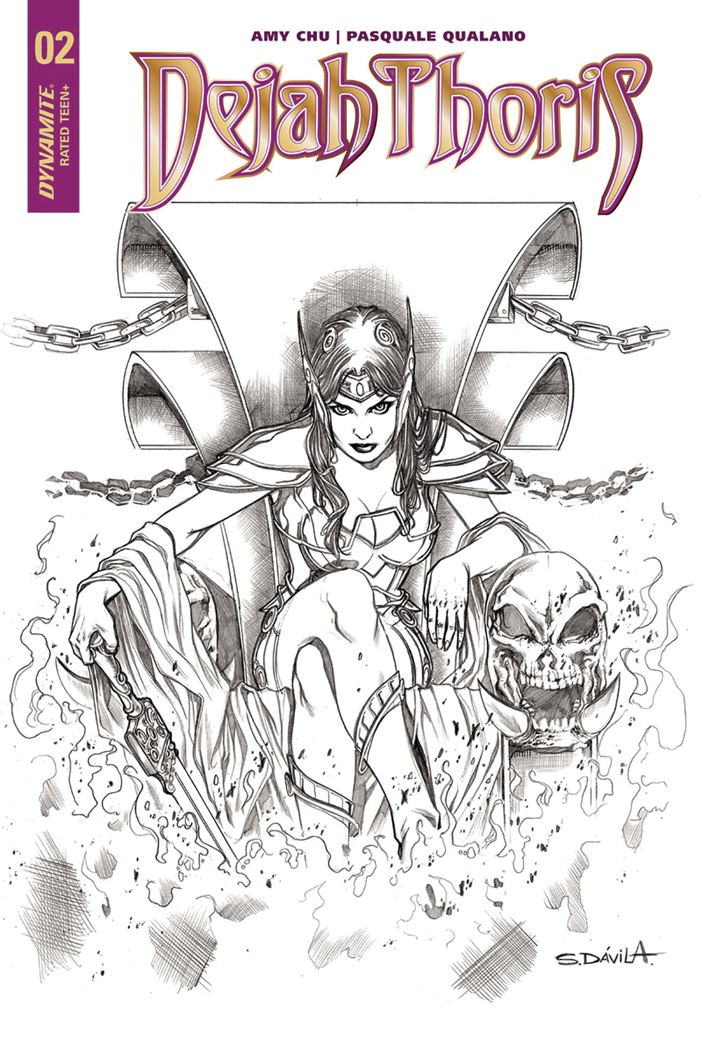 DEJAH THORIS #2 CVR E 20 COPY DAVILA B&W INCV (NET)