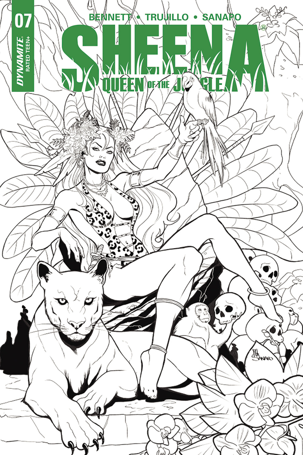 SHEENA #7 CVR E 10 COPY SANAPO B&W INCV (NET)