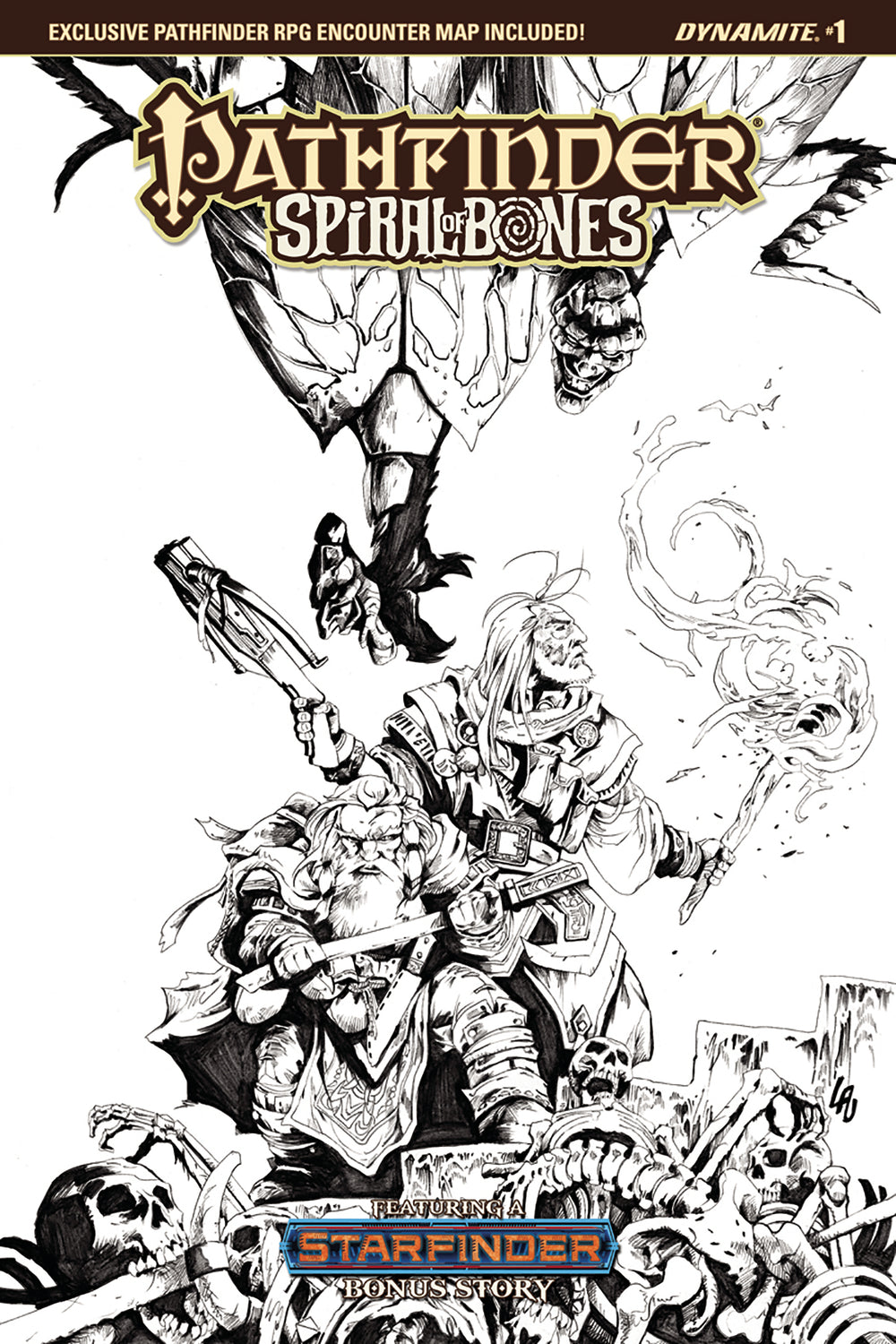PATHFINDER SPIRAL OF BONES #1 (OF 5) CVR E 20 COPY LAU B&W I
