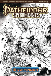 PATHFINDER SPIRAL OF BONES #2 (OF 5) CVR D GALINDO B&W INCV