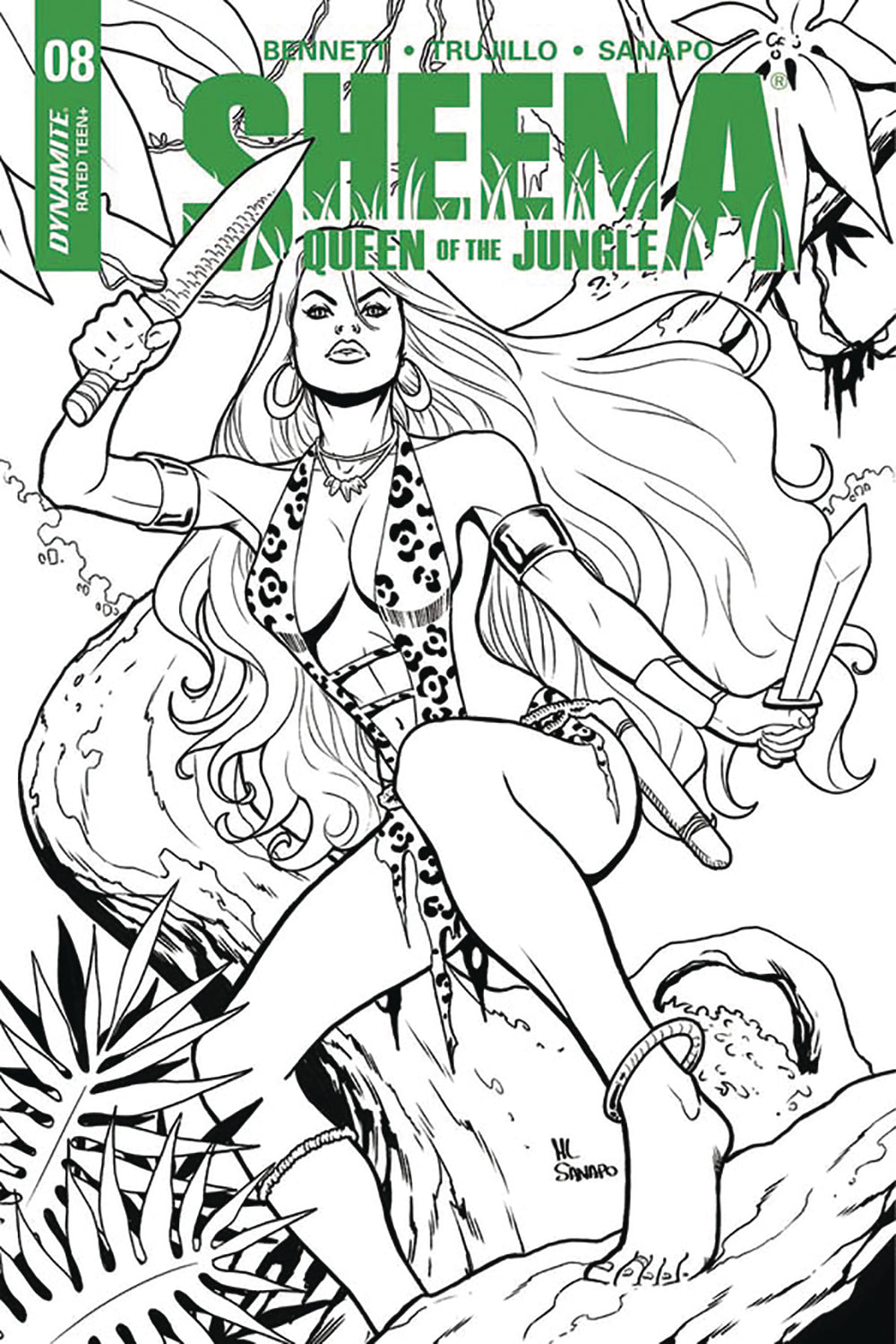 SHEENA #8 CVR E 10 COPY SANAPO B&W INCV (NET)