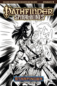 PATHFINDER SPIRAL OF BONES #3 (OF 5) CVR D GALINDO B&W INCV