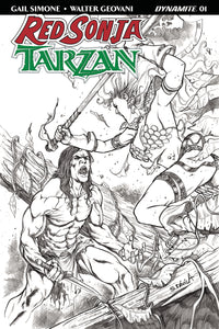 RED SONJA TARZAN #1 CVR G 20 COPY DAVILA B&W INCV (NET)