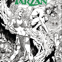 RED SONJA TARZAN #1 CVR H 30 COPY LOPRESTI B&W INCV (NET)