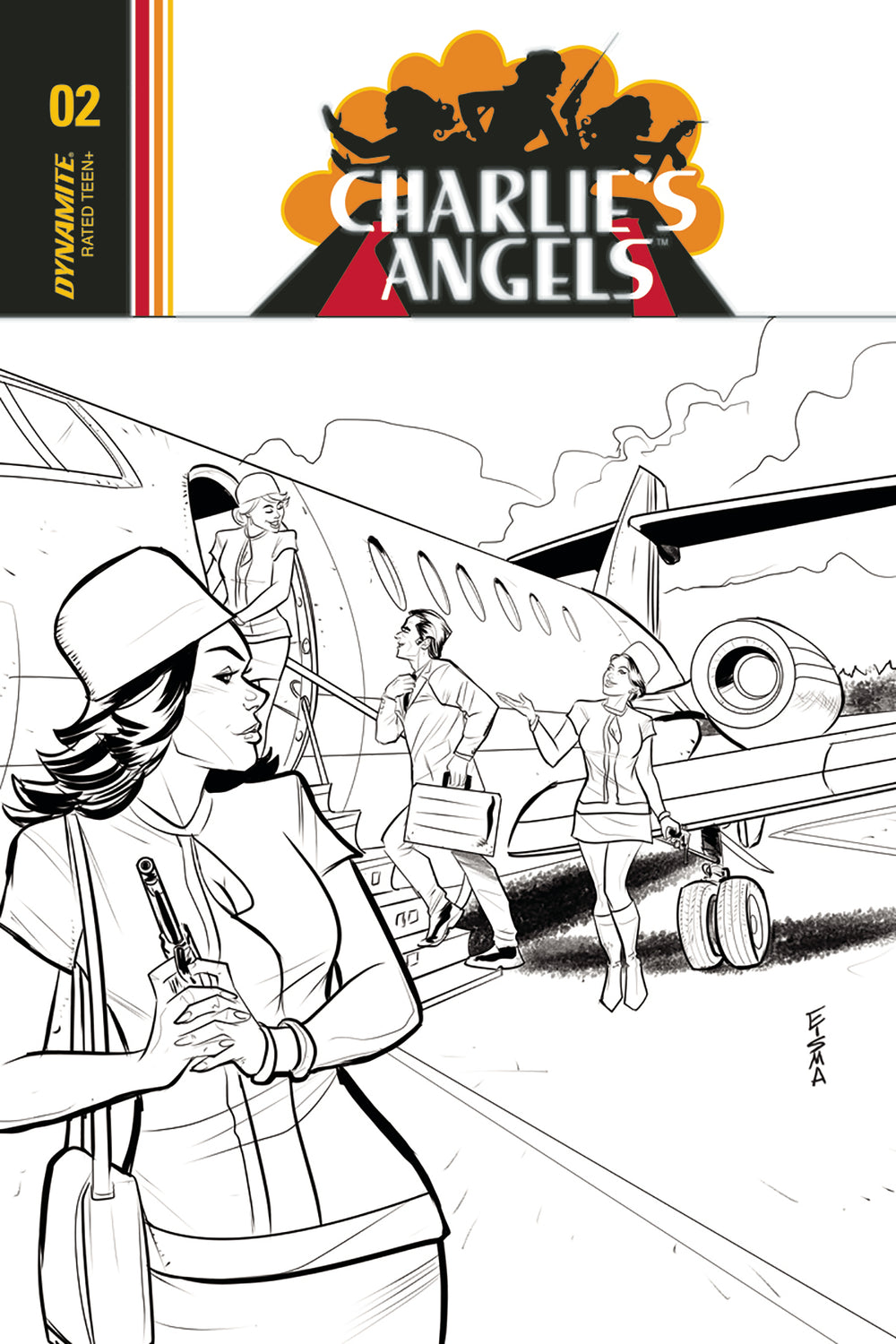 CHARLIES ANGELS #2 CVR C 10 COPY EISMA B&W INCV (NET)