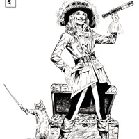 SWASHBUCKLERS SAGA CONTINUES #4 CVR C 10 COPY GUICE B&W INCV