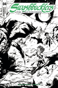 SWASHBUCKLERS SAGA CONTINUES #4 CVR D 20 COPY MUTTI B&W INCV