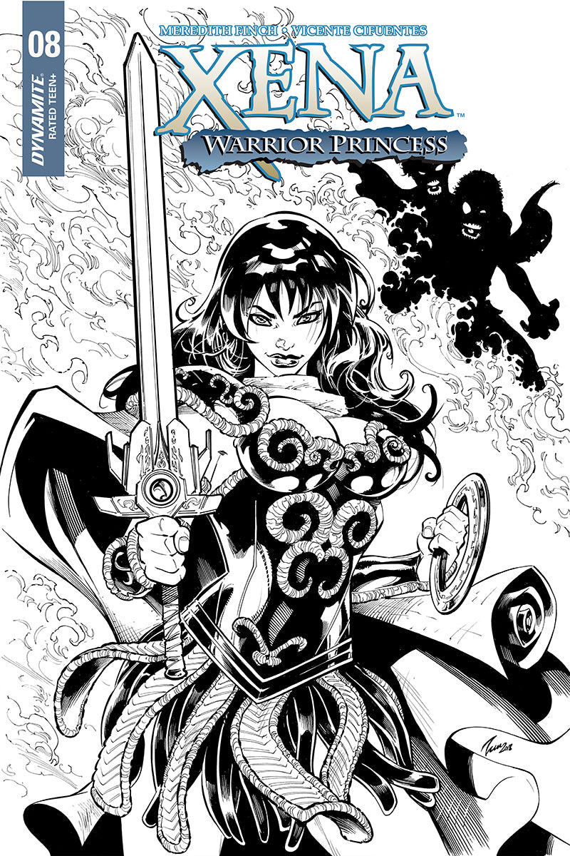 XENA #8 (OF 5) 10 COPY CIFUENTES CVR B B&W INCV