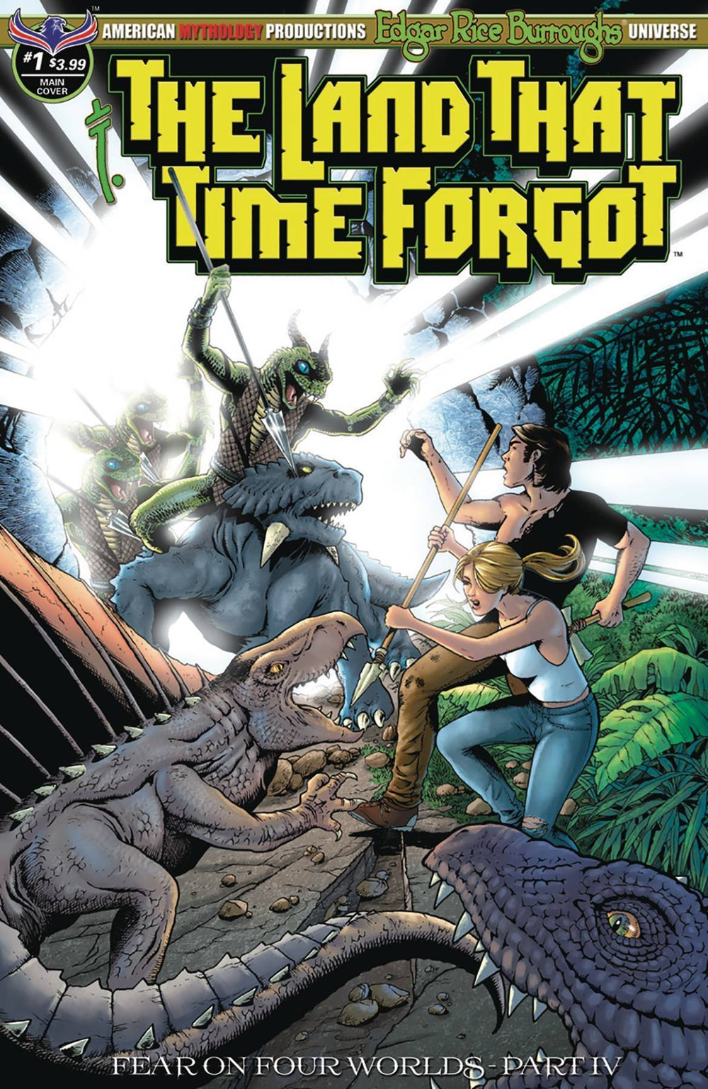 LAND THAT TIME FORGOT #1 FEAR ON FOUR WORLDS WOLFER MAIN CVR