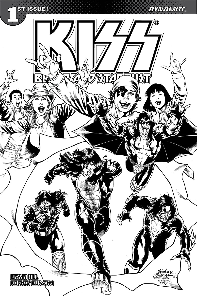 KISS BLOOD STARDUST #1 10 COPY BUCHEMI B&W INCV (NET)