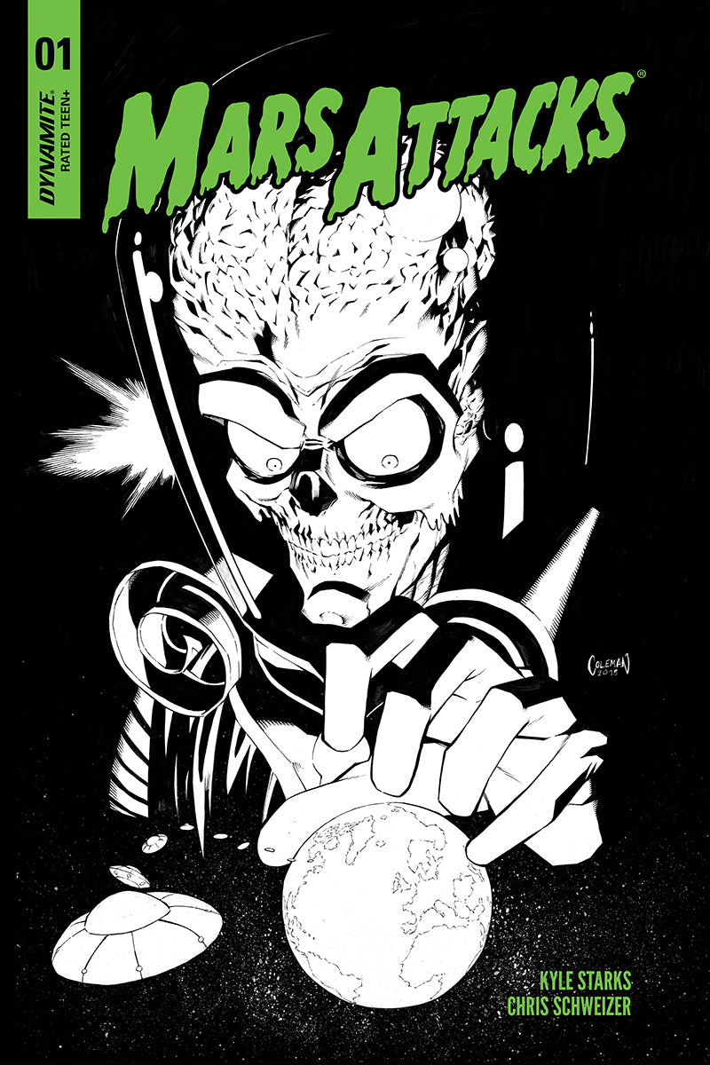 MARS ATTACKS #1 30 COPY COLEMAN B&W INCV (NET)