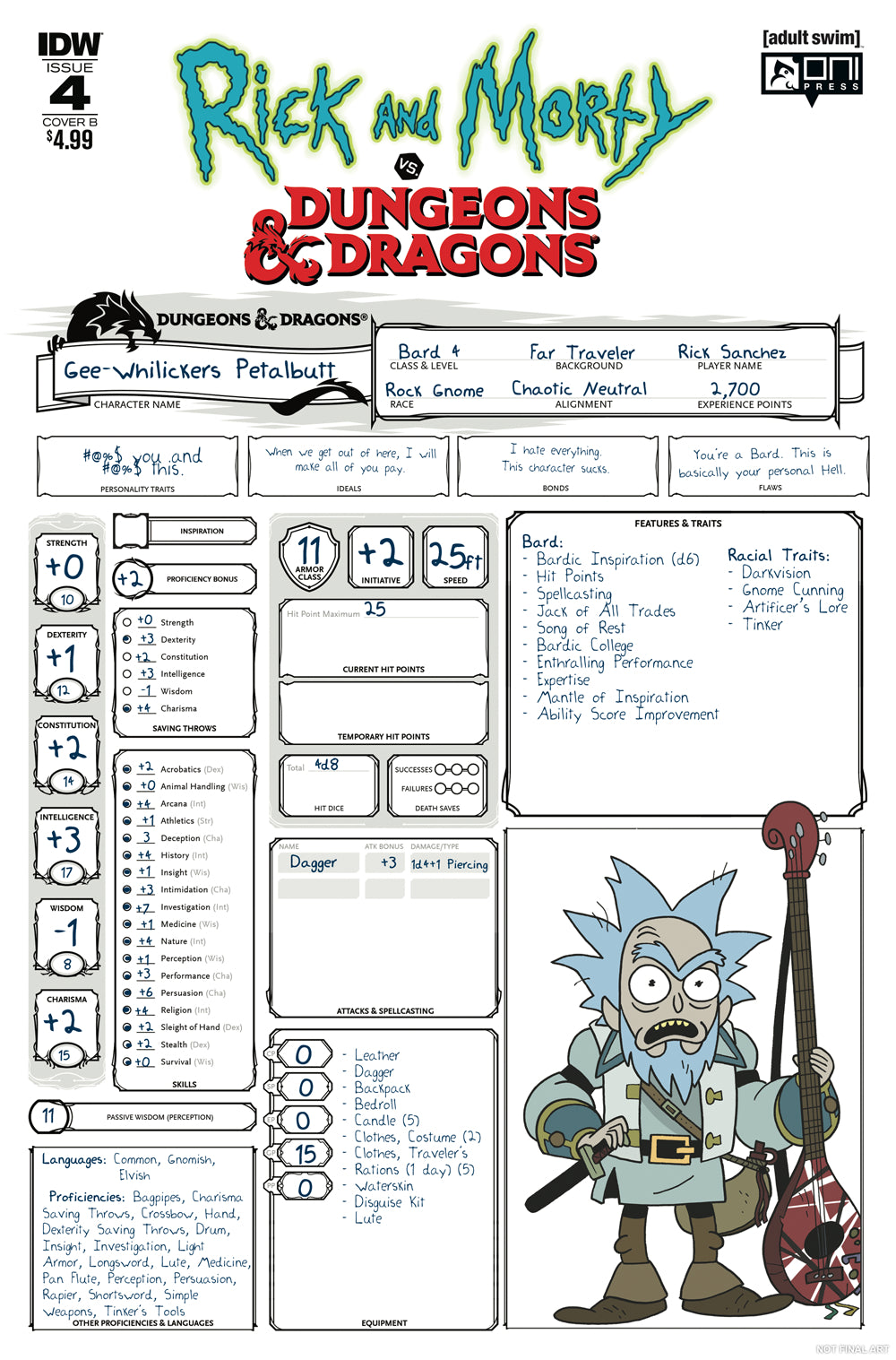 RICK & MORTY VS DUNGEONS & DRAGONS #4 (OF 4) CVR B LITTLE (C