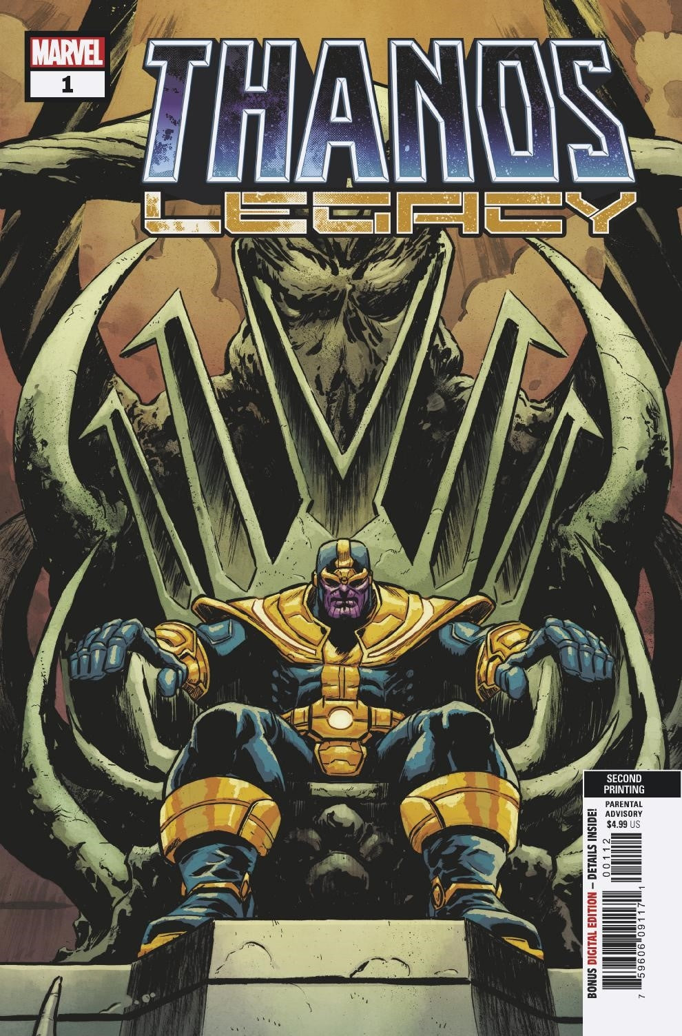 THANOS LEGACY #1 2ND PTG LEVEL VAR